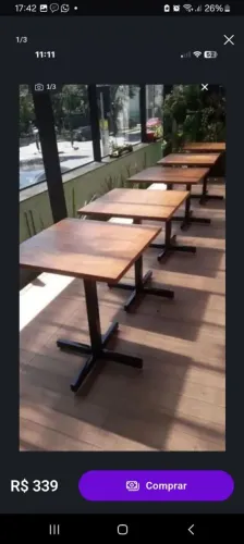 Mesa para restaurantes (Não tenho cadeiras)