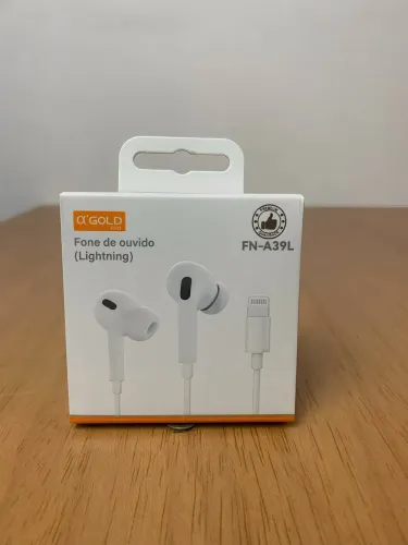 Fone de ouvido lightning com fio para iphone