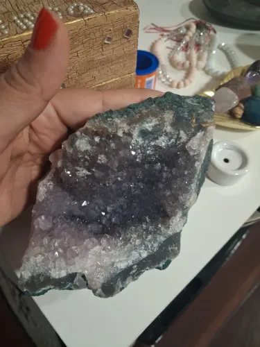 Drusa de Ametista Natural - Peça Decorativa e Colecionável