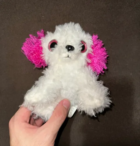 Pelúcia Ty Beanie boo olhos brilhantes - Poodle