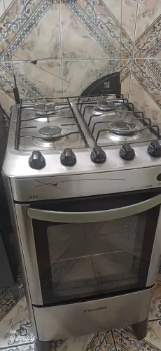 Fogão inox 4 bocas,acendimento automático 