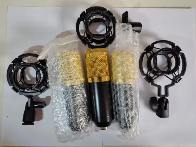 kit de microfones para estudio e lave