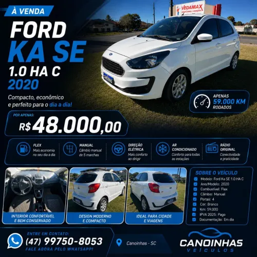 Ford KA 1.0 Se/se Plus Tivct Flex 5P 2020