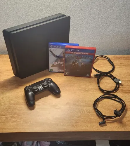 Ps4 Slim + Controle Original + 2 JOGOS