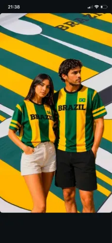 Camisas Brasil casal 