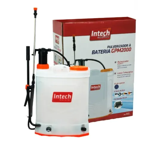 PULVERIZADOR A BATERIA E MANUAL 20 L GPM2000 INTECH MACHINE