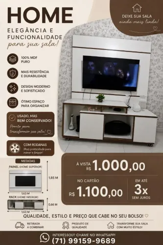 venho home e painel estado de novo