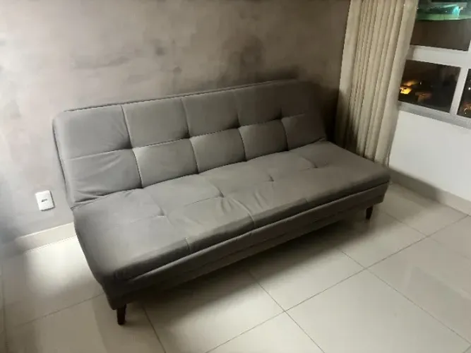 Sofa Cama - 3 lugares - Cor Cinza