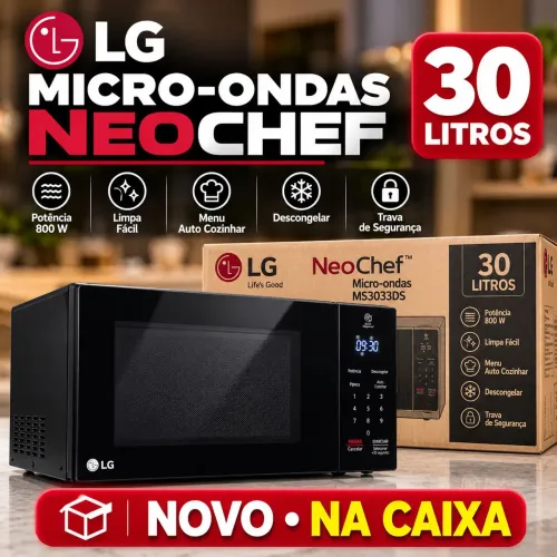 Micro-ondas LG NeoChef 30L MS3033DS 127V Novo na Caixa