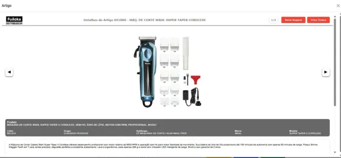 Maquina de corte wahl super taper x original 