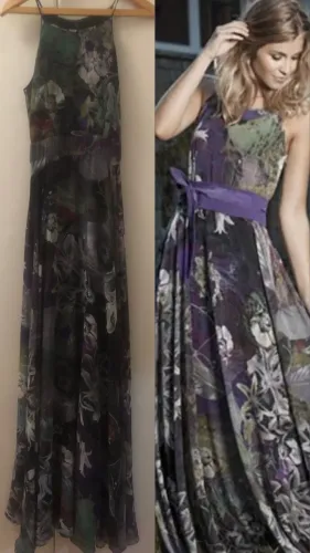 80 no pix -Vestido longo Zinzane 