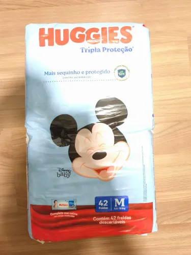 Fralda Huggies Tripla Proteção - Tamanho M - Pacote 42 fraldas