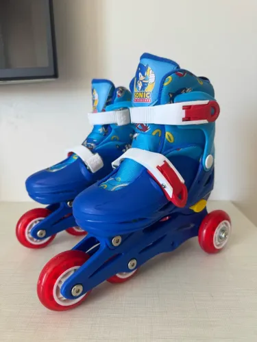 Kit Patins Inline e Triline do Sonic (2 em 1)