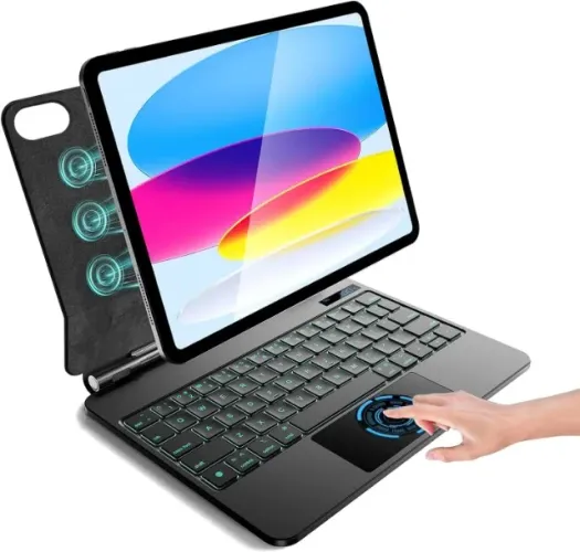 Capa Magic Keyboard Com Touchpap P/ iPad 10 iPad 11 2025 A16