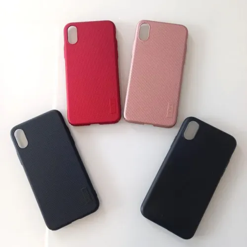 Capa para iPhone X / XS X-Level Rosa Vermelha ou Preta