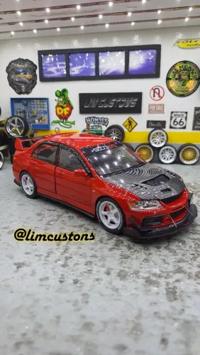 Miniatura Coleção 1:24 -Mitsubishi evo Drift
