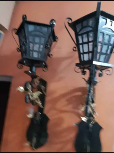 Arandela Colonial Folha dourada