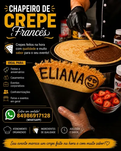 CHAPEIRO DE CREPE FRANCÊS DISPONÍVEL