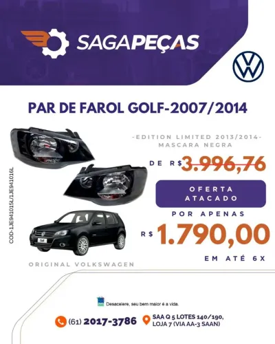 Par de farol Golf .Oferta Atacado