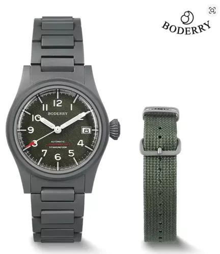 Relógio Boderry LandMaster Titânio Automático 2 pulseiras