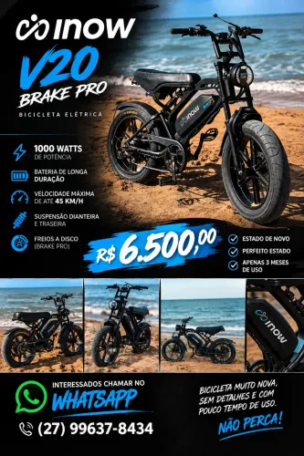 Bicicleta elétrica inow v20 brake pro 