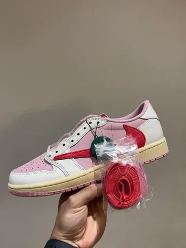 Travis Scott x Nike Air Jordan 1 Low OG SP Sail Tropical Pink - 40BR - NOVO - ORIGINAL