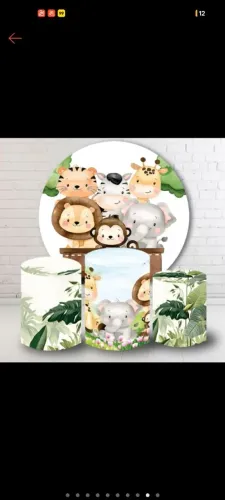 Capa de aniversário tema safari 