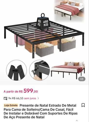 Cama de Ferro - Solteiro