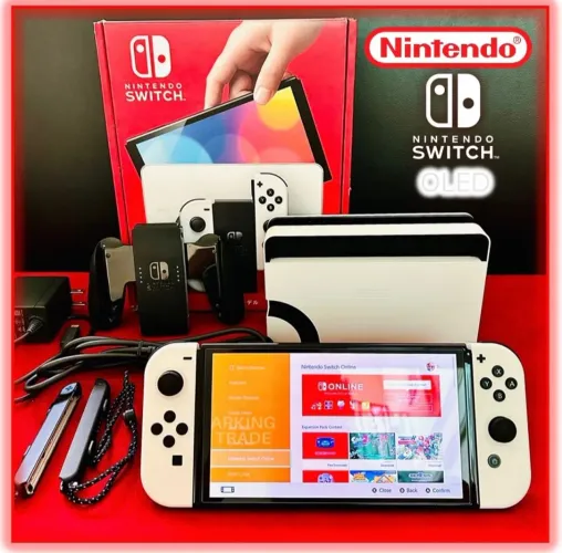 Nintendo switch OLed Desbloqueado com 1 ano de garantia + Jogos