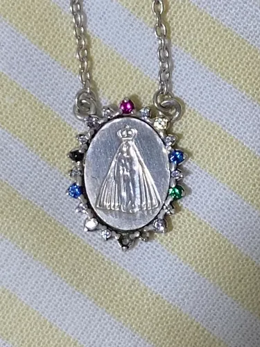 Colar Mini Nossa Senhora prata