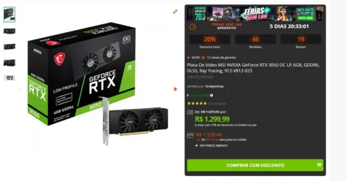 Rtx 3050 (Aceito inferior + volta) aceito cartao