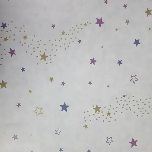 Papel de Parede Autoadesivo Estrelinhas 0,45 x 5m - Novo e Lacrado