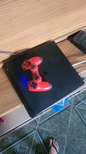 Ps4 slim controle mais jogos ja estalados