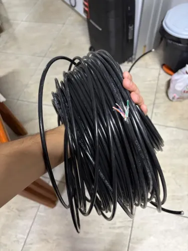 Cabo de Rede Cat5e Preto Dupla Capa Blindado, 100 Metros