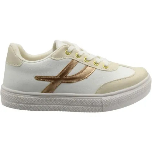 Tênis Casual Feminino Conforto Metalizado Sophia Almeida Branco/Bronze S102649