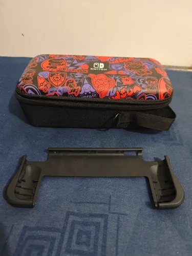 Case/bolsa média Nintendo switch V1/V2/OLED Pokémon Scarlet e Violet + capa ergonômica