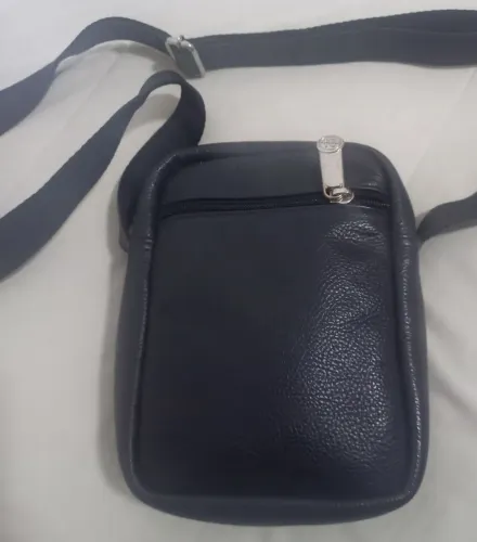Shoulder bag em couro legítimo , cor : preta
