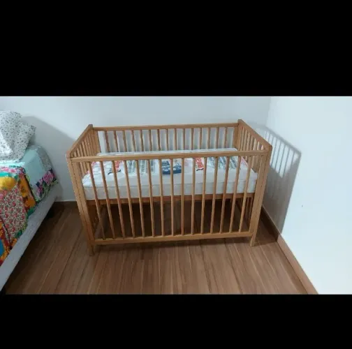 Berço Cama Denver de Madeira Maciça - Avelã / Tulipa Baby