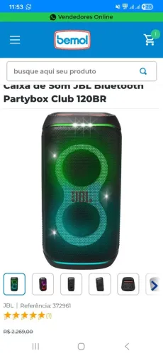 CAIXA JBL NOVA NA CAIXA E NOTA