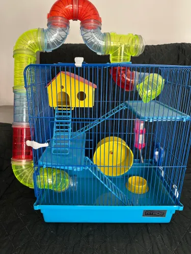 Gaielas para hamster pequena e grande, com tubos e acessórios