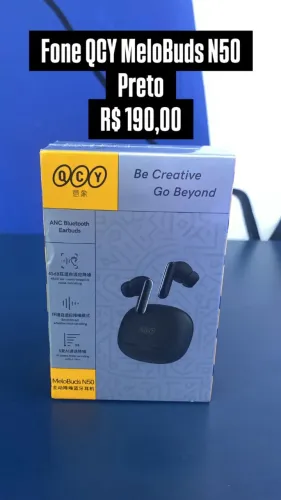 Fone QCY MeloBuds N50 / Lacrado / Preto / Loja física / $190,00