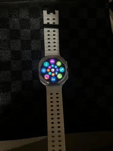 Smartwatch Ultra 47mm Branco - Tela Grande, Monitor Cardíaco e Notificações