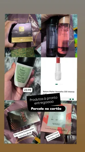 Perfumes, hidratantes, desodorante, maquiagens o Boticário e Eudora - revendedora