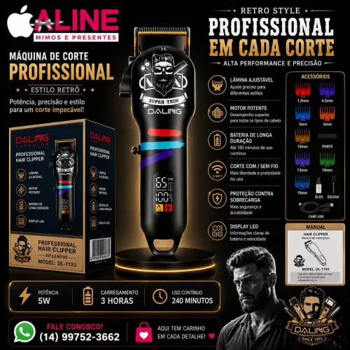 MAQUINA DE CORTAR CABELO DALING DL-1193