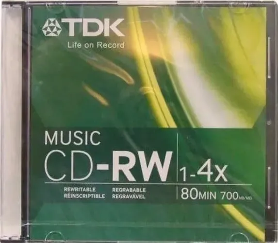 CD-RW TD K (AUDIO) - Music 4x (80-min) LACRADO (Gravador de Mesa)