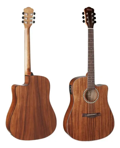Kit Violão Elétrico Hofma Hmf280 Stnt Folk 