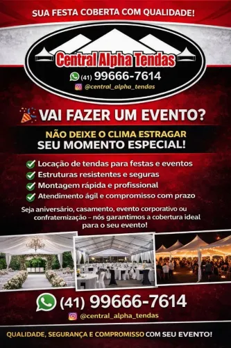 Locação de tendas 4x4 & 5x5
