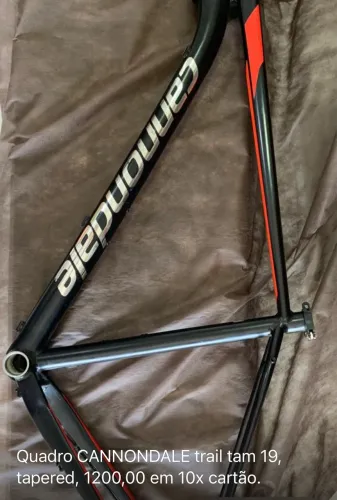 Quadro Cannondale TAM 19, tapered, R$ 1200,00 vendo ou troco em algo interessante 