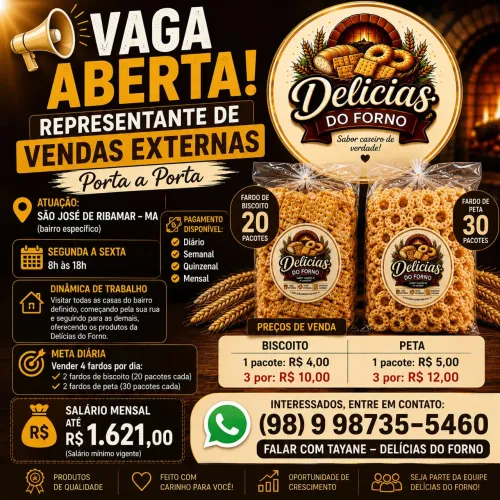 VAGA PARA VENDEDOR EXTERNO
