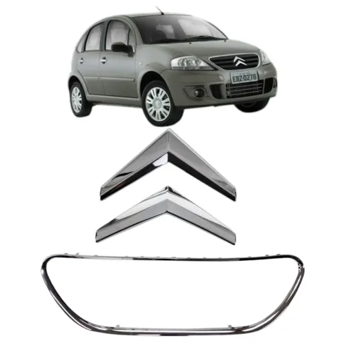 Friso e emblema citroen c3 08/12 novos 